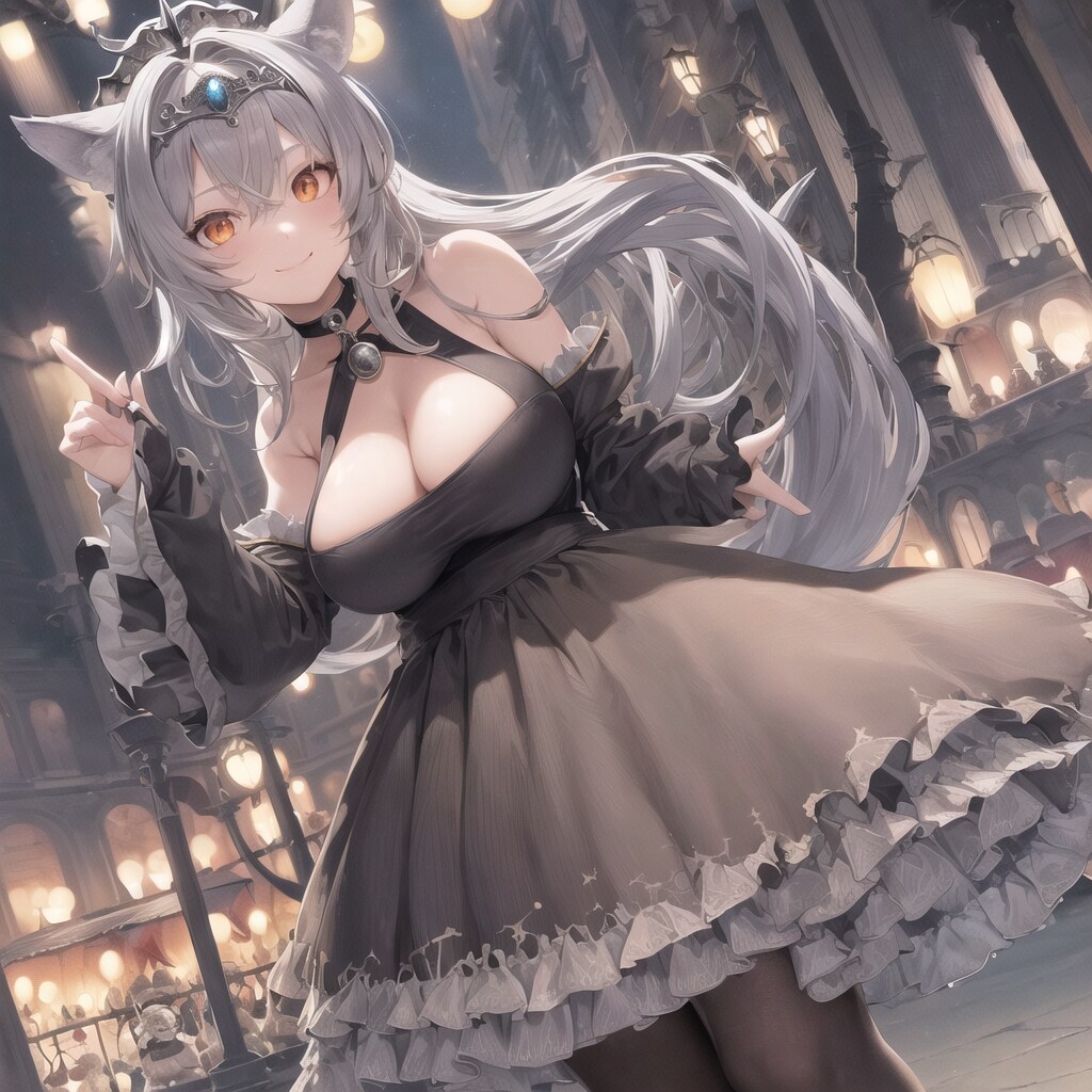 オオカミ少女（Stable Diffusion作成）