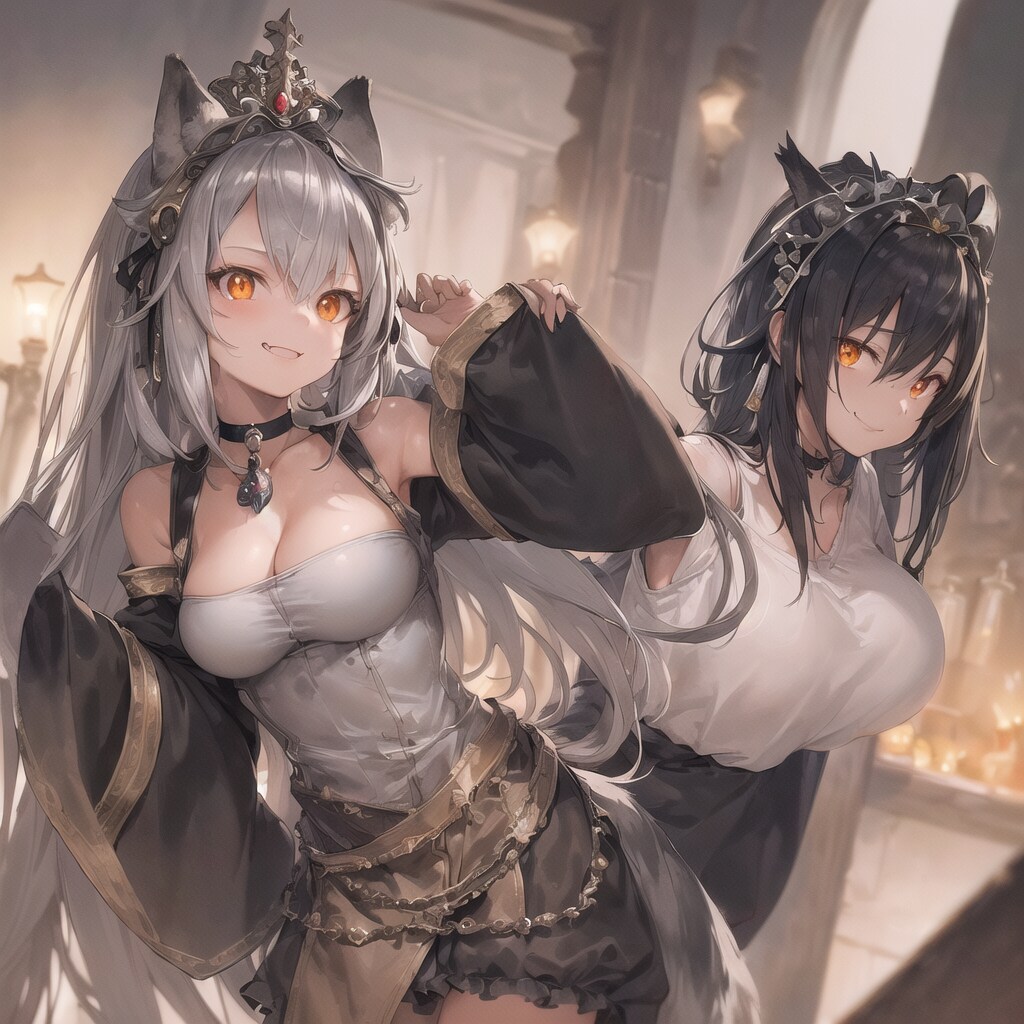 オオカミ少女（Stable Diffusion作成）