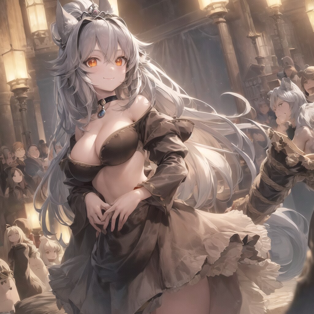 オオカミ少女（Stable Diffusion作成）