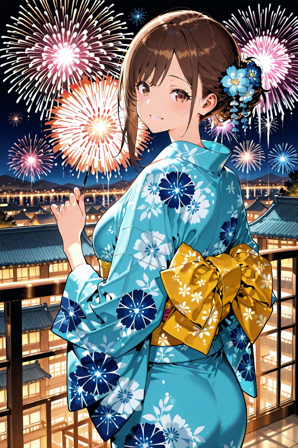 鳴り響く打ち上げ花火 | の人気AIイラスト・グラビア