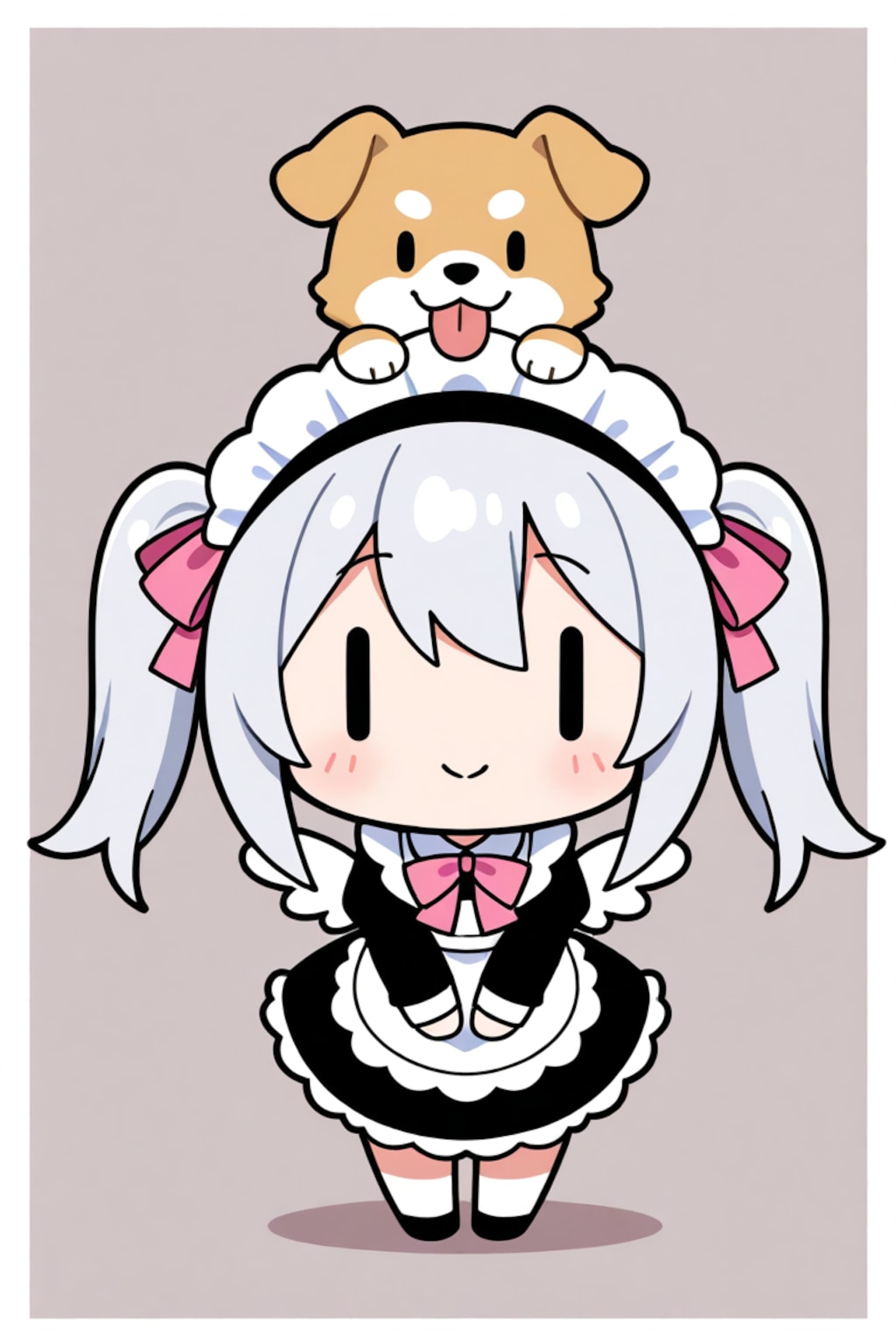 犬とチビメイドさん