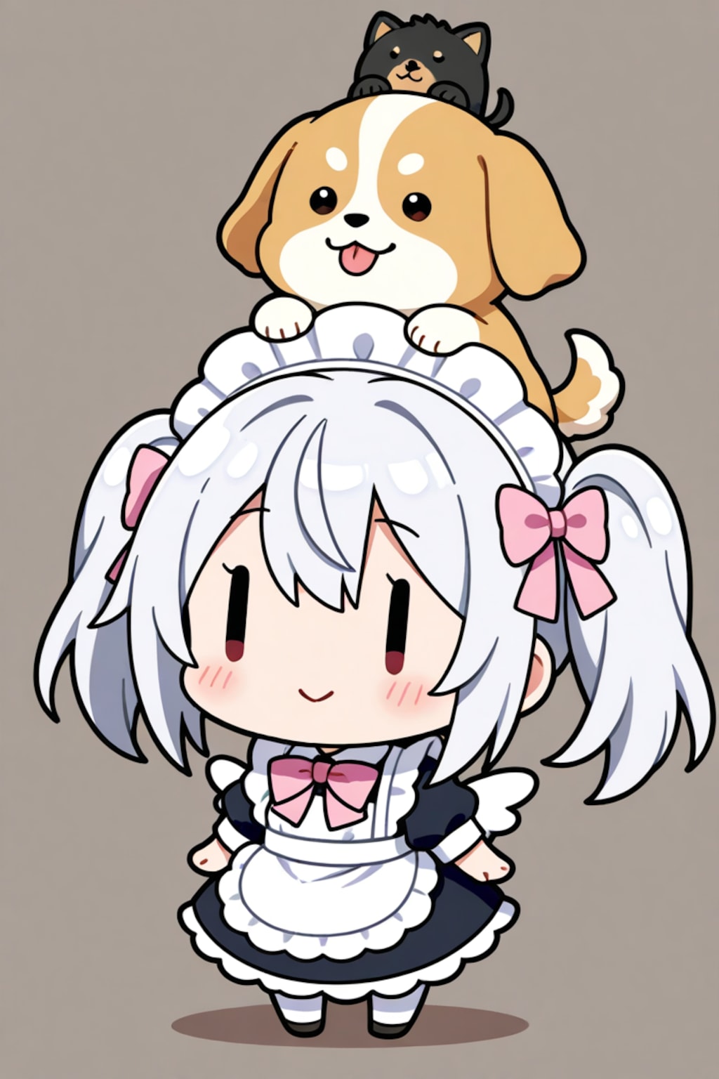 犬とチビメイドさん