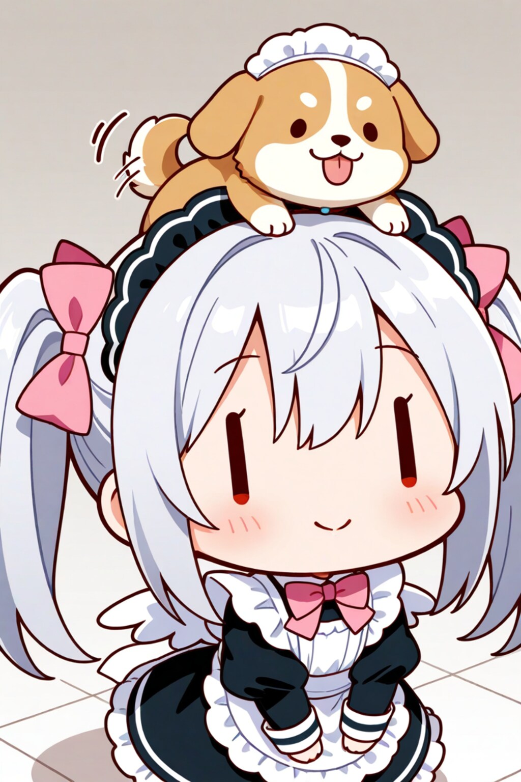 犬とチビメイドさん