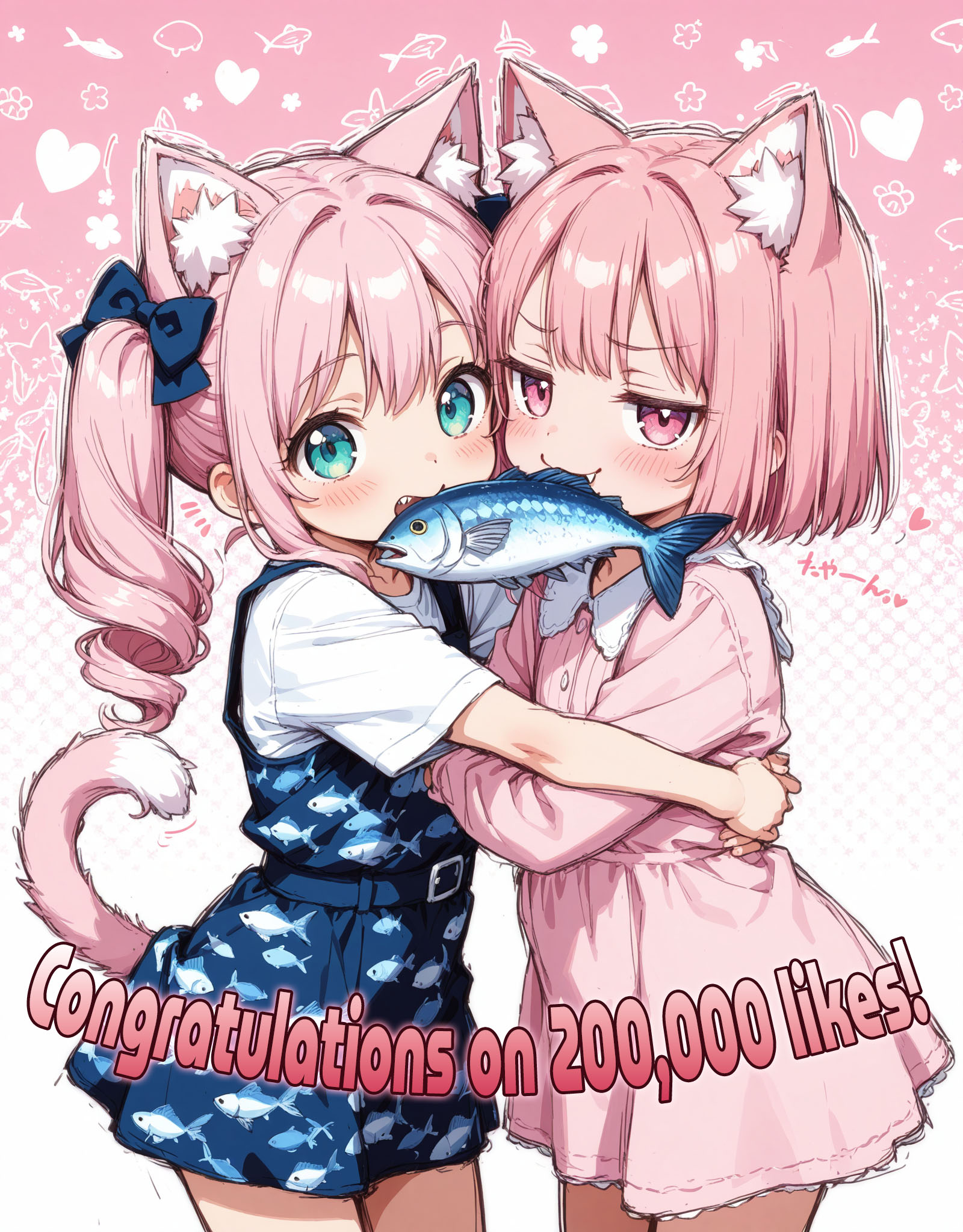 cyan motoさん２０万いいね！おめでとうなのにゃ！🐾 | の人気AIイラスト・グラビア