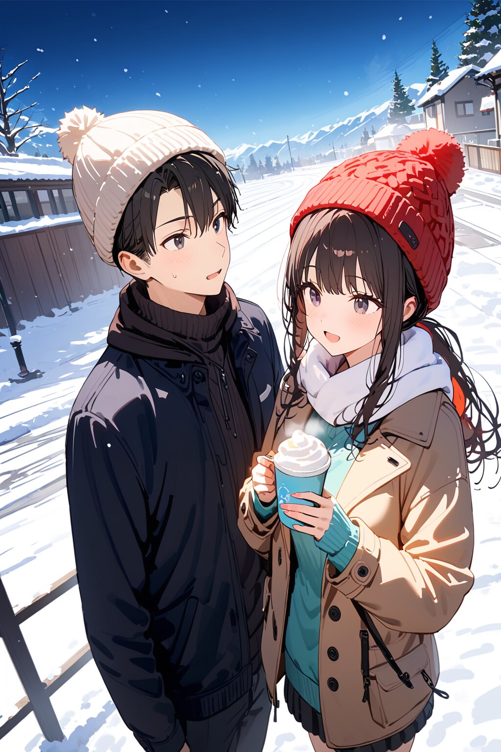 HALO雪のカップル | の人気AIイラスト・グラビア