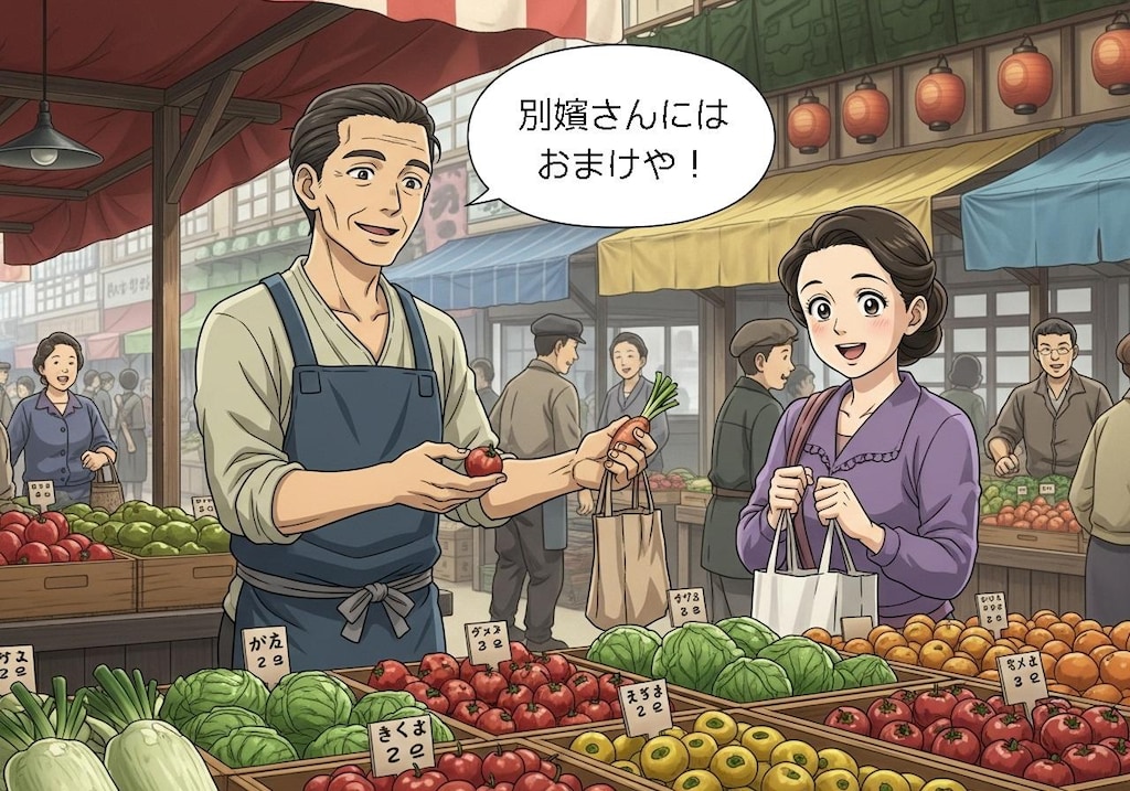 公設市場の八百屋のおっちゃん