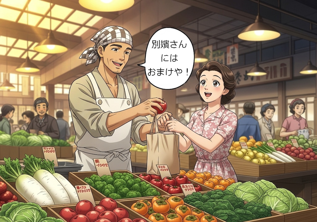 公設市場の八百屋のおっちゃん