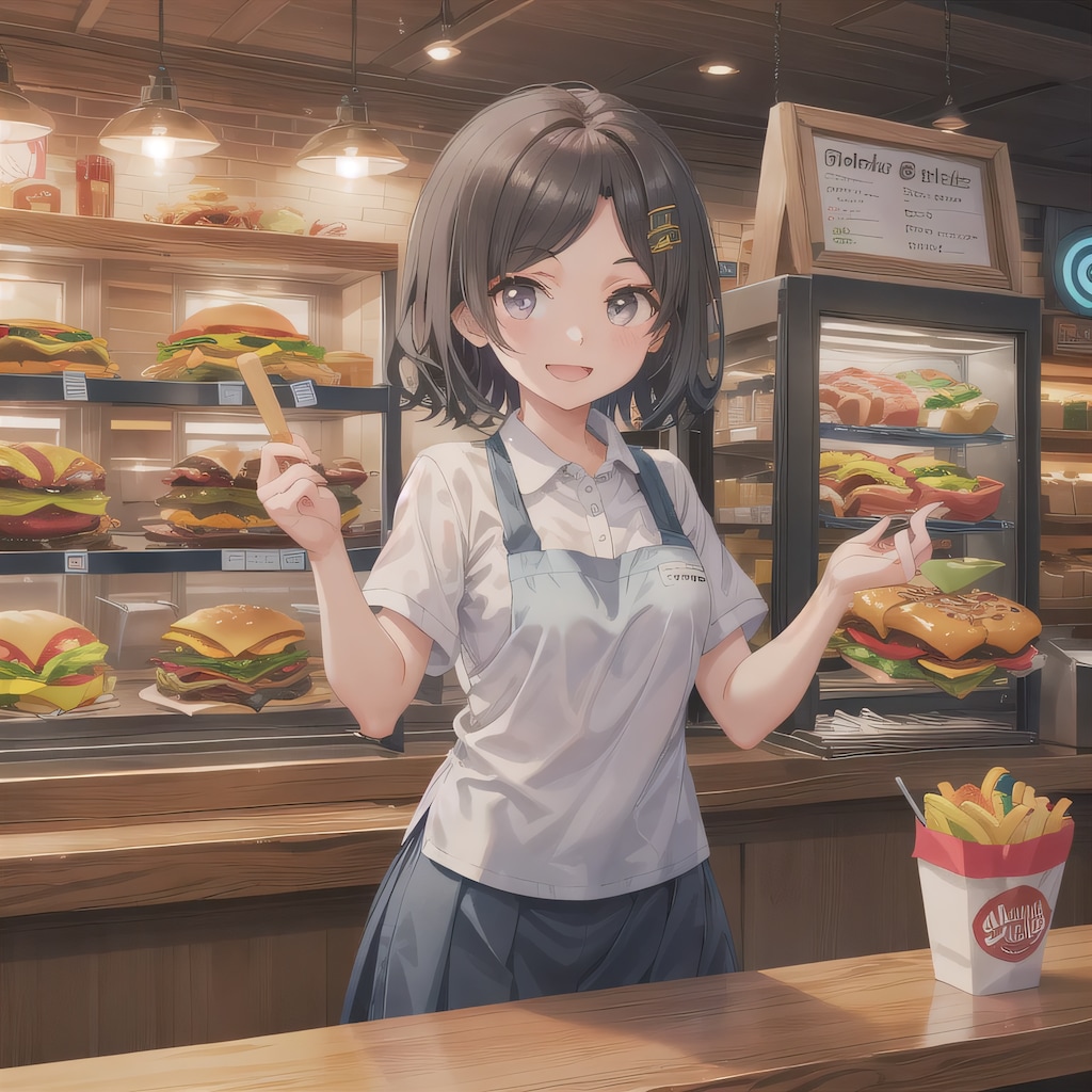 黒髪ボブでクルーの少女８