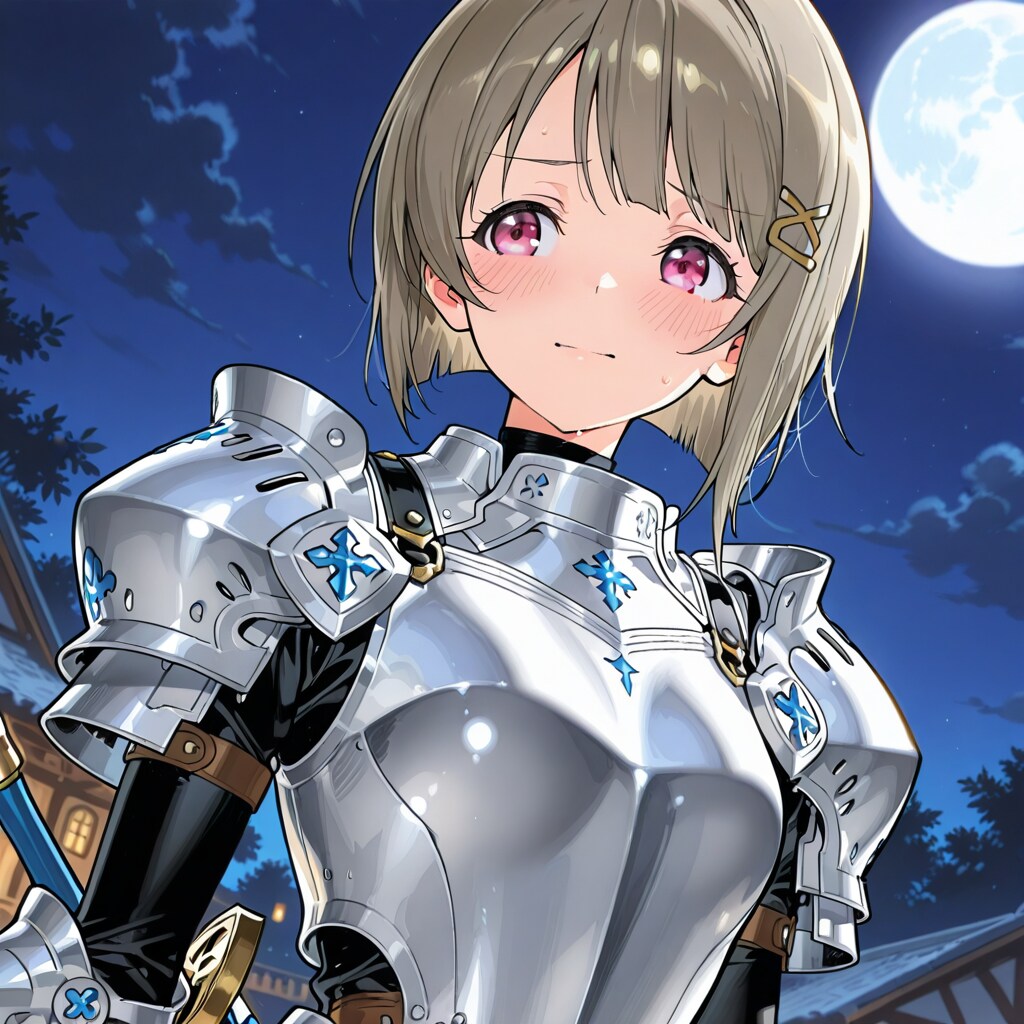 鎧姿の中須かすみ