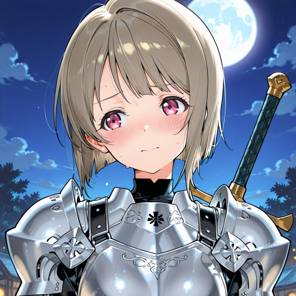 鎧姿の中須かすみ