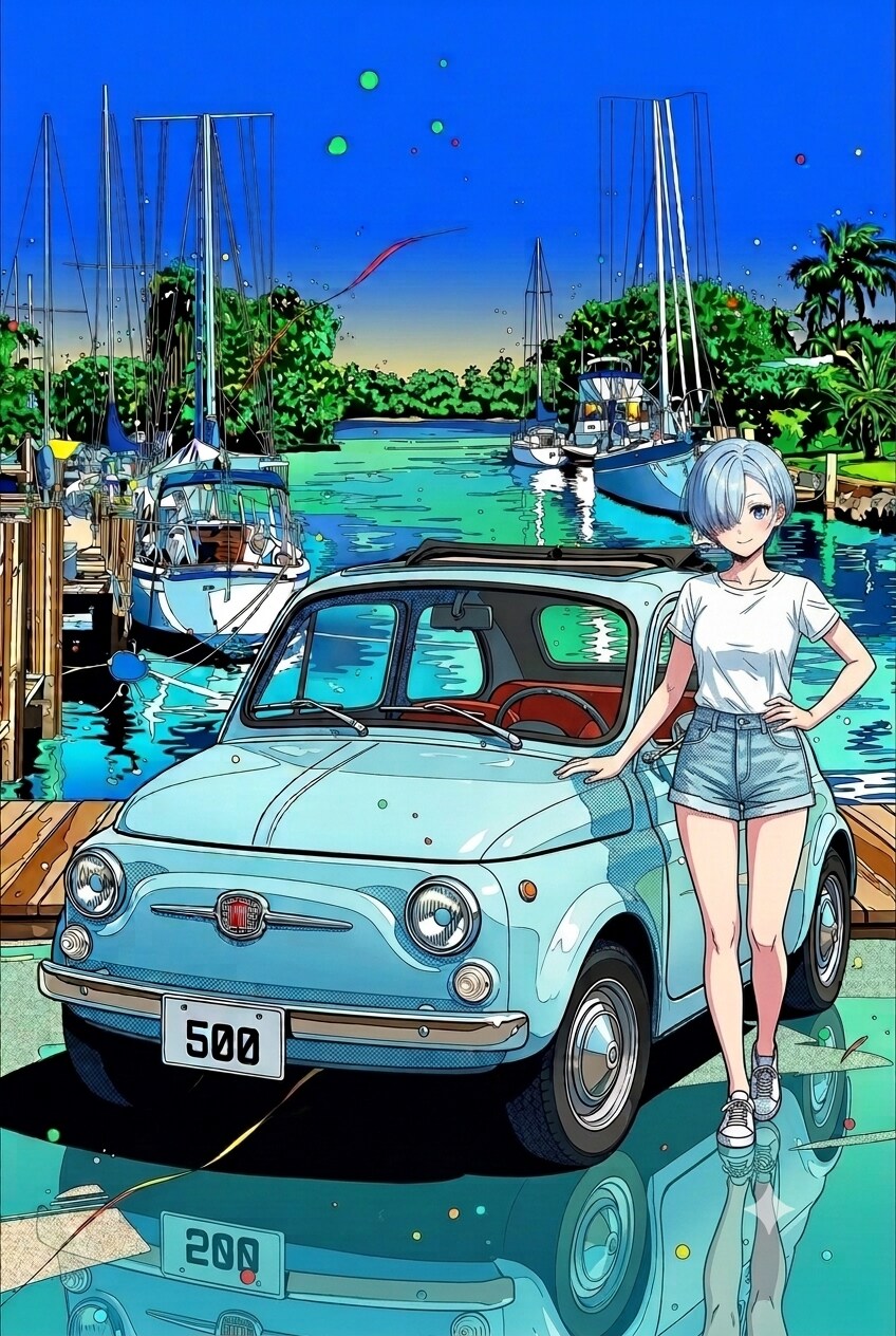 チンクエチェントとナツ姉さん