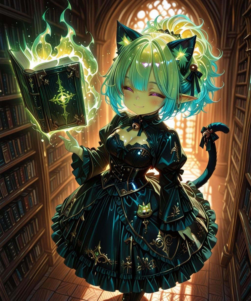 12枚）黒猫と図書館