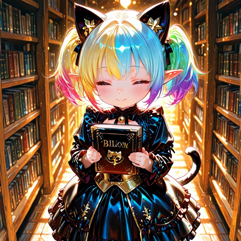 12枚）黒猫と図書館