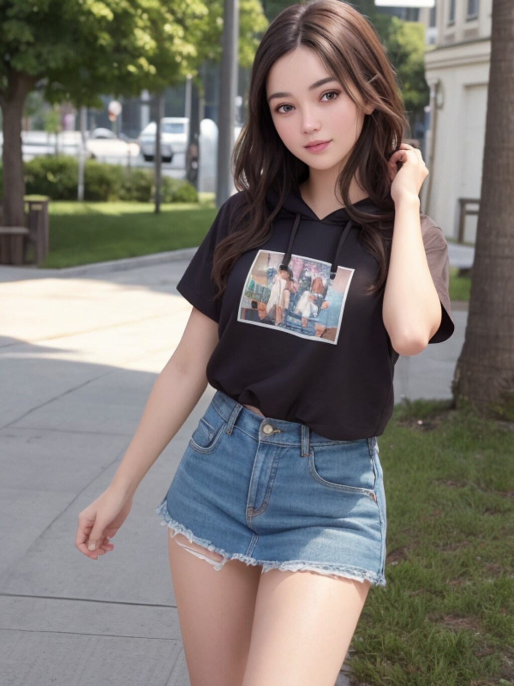 変な絵の服シリーズ 半袖パーカー編