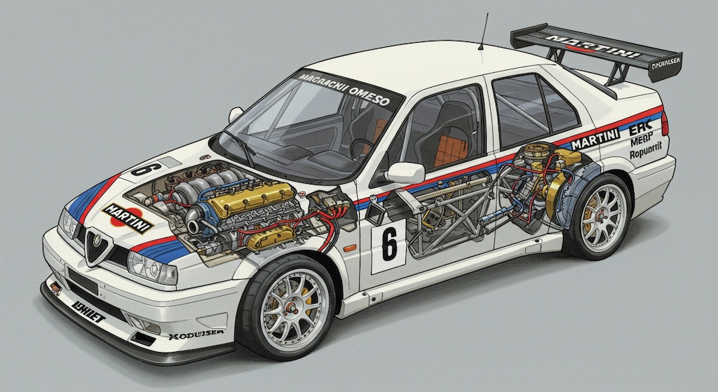 アルファロメオレーシングカー断面