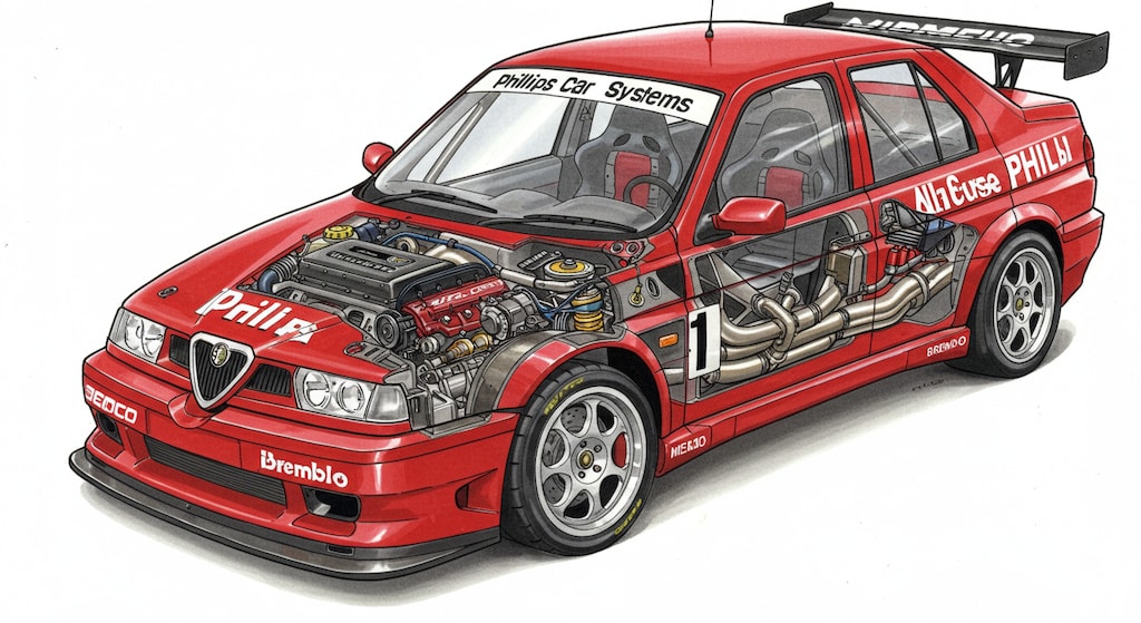 アルファロメオレーシングカー断面