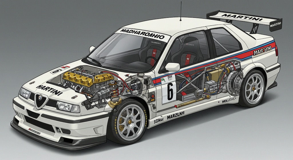 アルファロメオレーシングカー断面