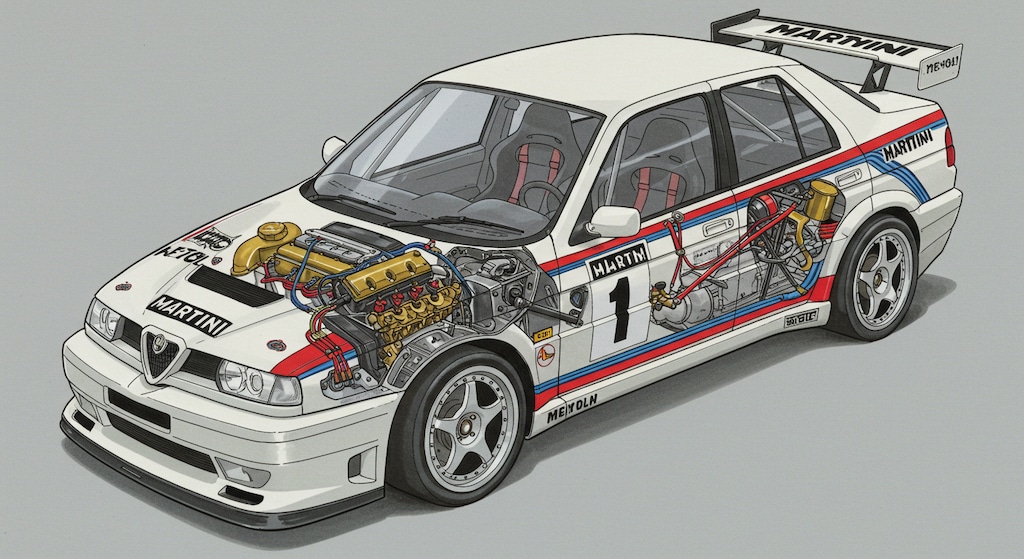 アルファロメオレーシングカー断面