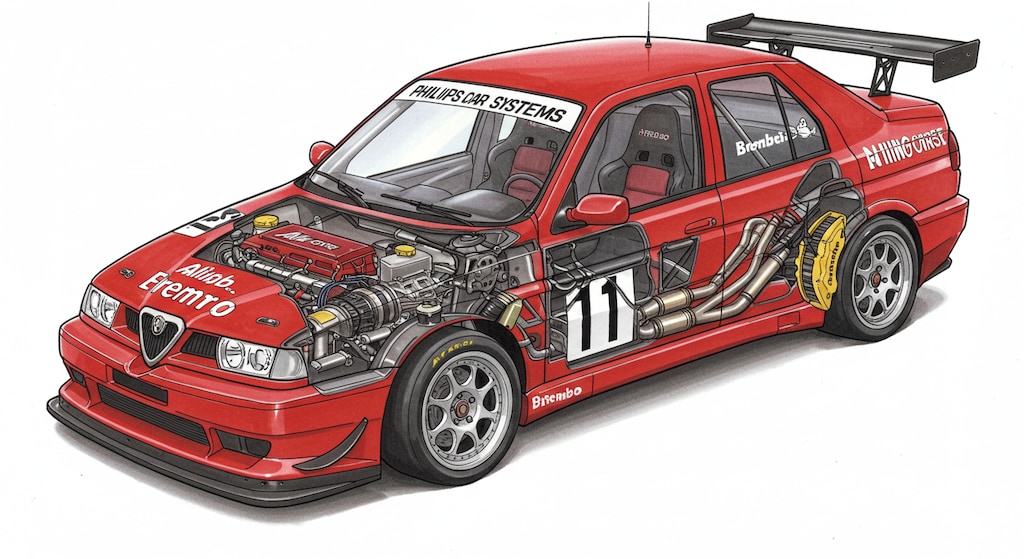 アルファロメオレーシングカー断面