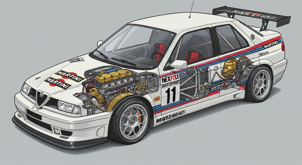 アルファロメオレーシングカー断面