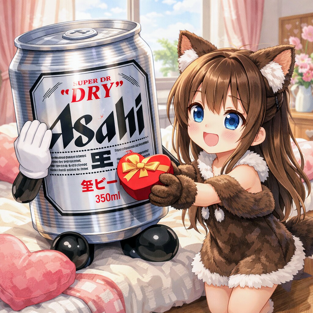 親しい人にチョコを渡す小さな女の子