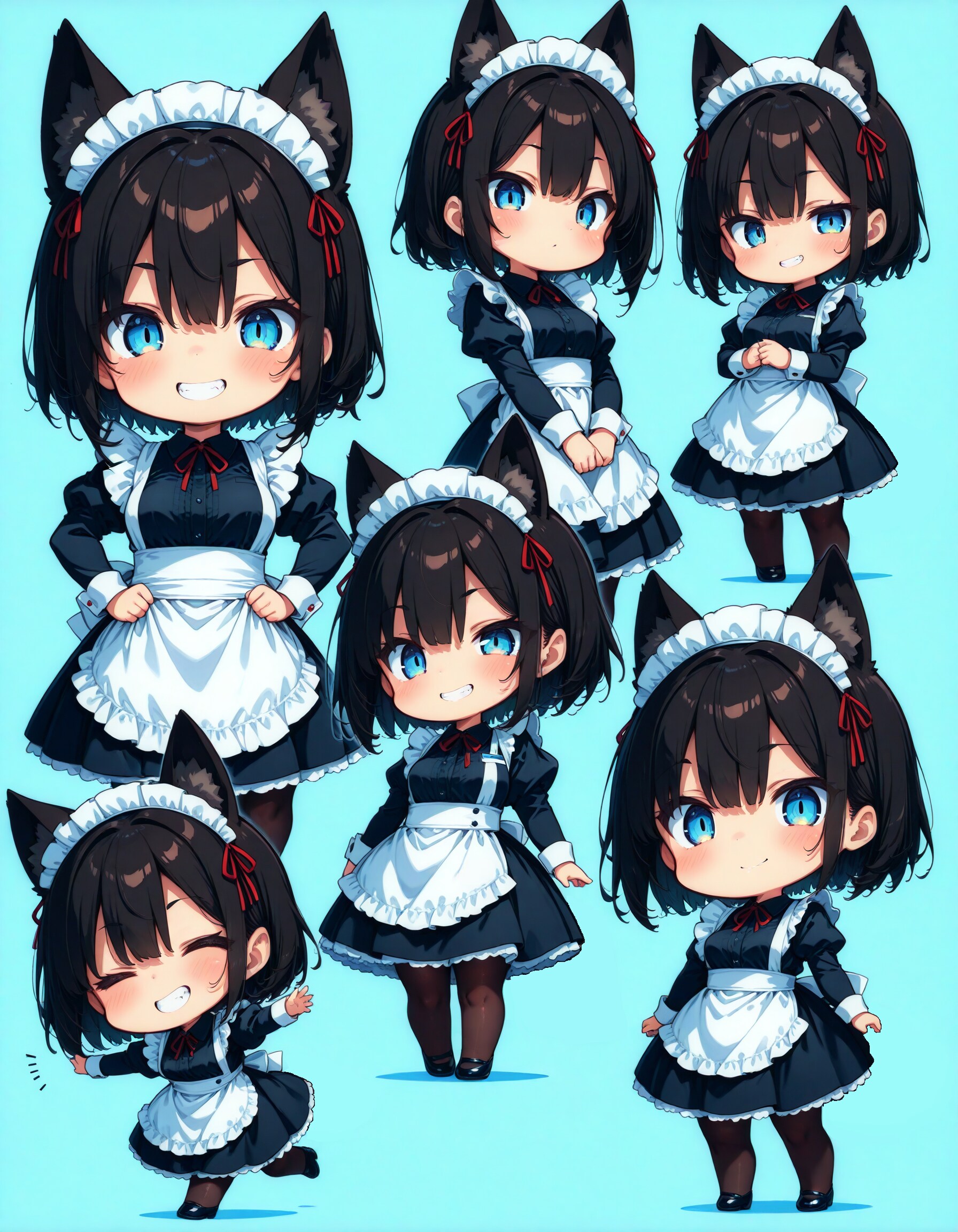 ちびキャラメイド | の人気AIイラスト・グラビア