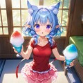 かき氷とケモ耳エルフさん（7枚） 3枚目