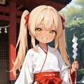 褐色ロリギャル巫女 3枚目