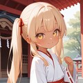 褐色ロリギャル巫女 2枚目