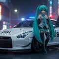 初音ミクとFBI GT-Rパトロールカー 4枚目
