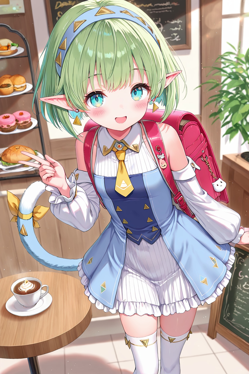 ランドセル背負ったエルフちゃん