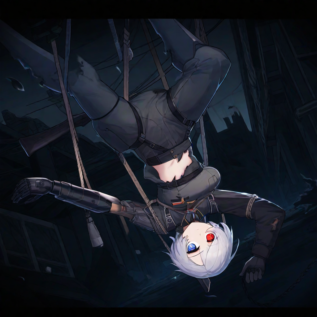 逆さ吊り訓練中  (機械化歩兵NO.106)