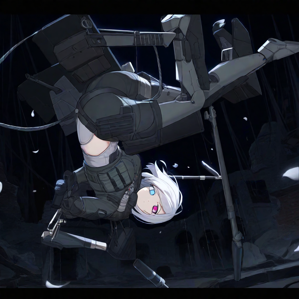 逆さ吊り訓練中  (機械化歩兵NO.106)