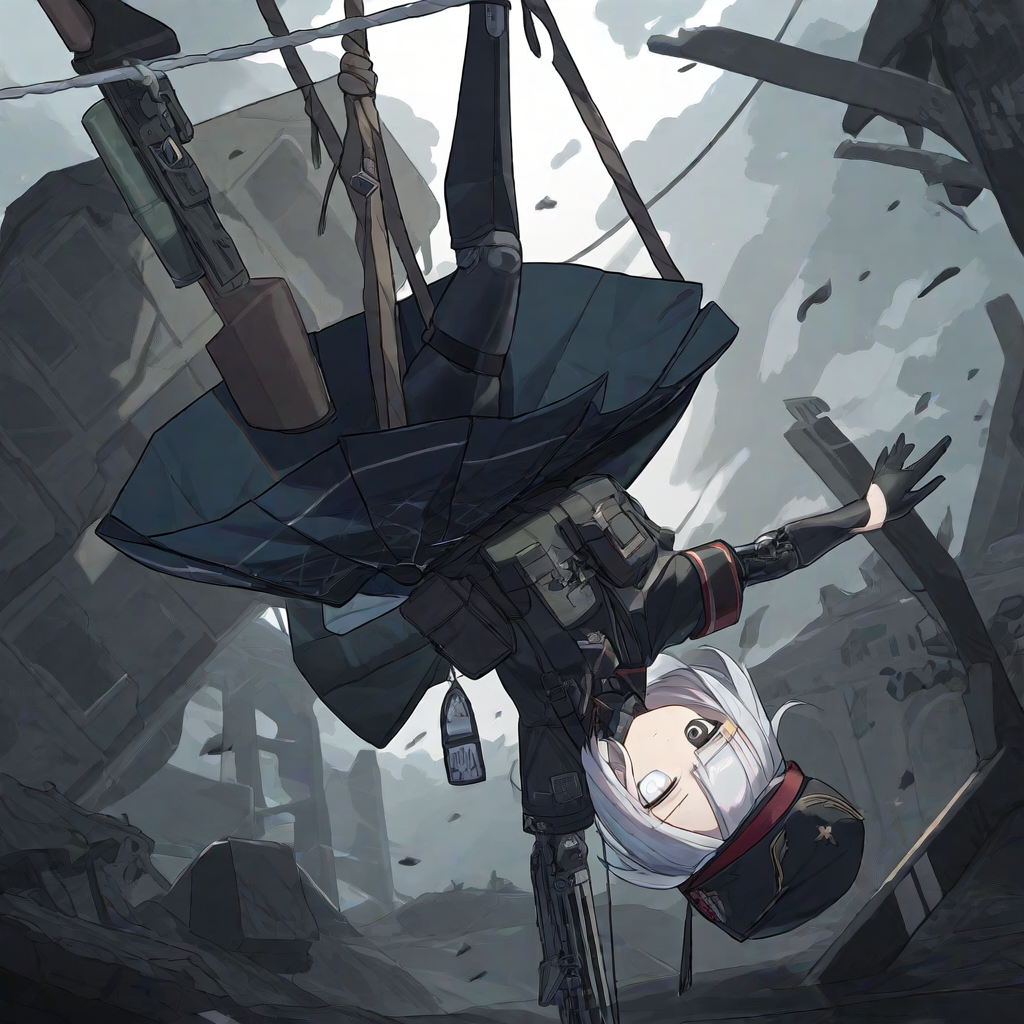 逆さ吊り訓練中  (機械化歩兵NO.106)