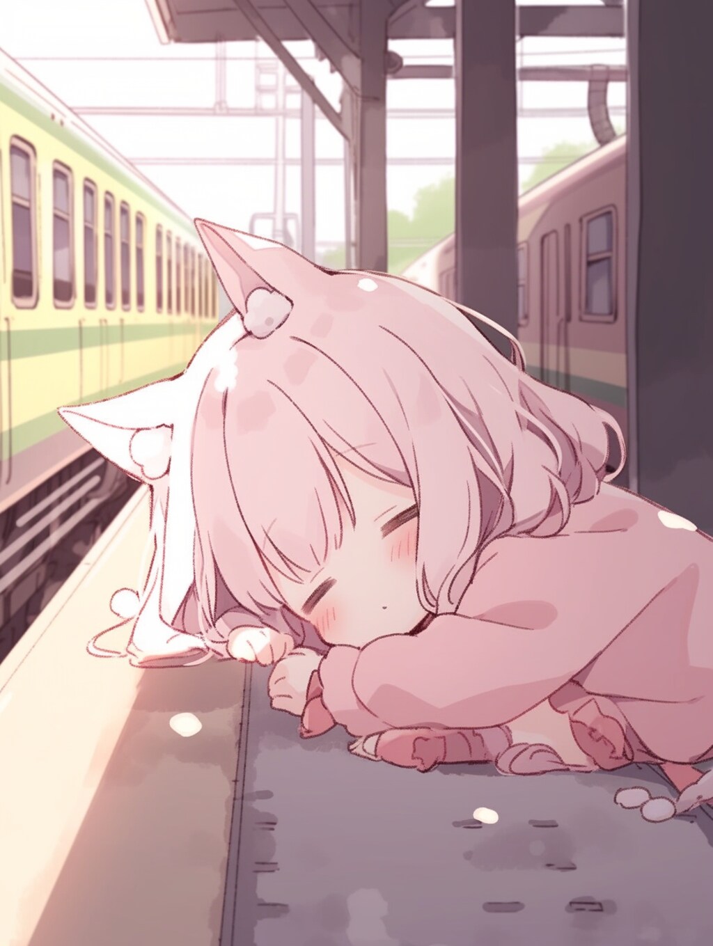 駅のヌシはあさねぼう