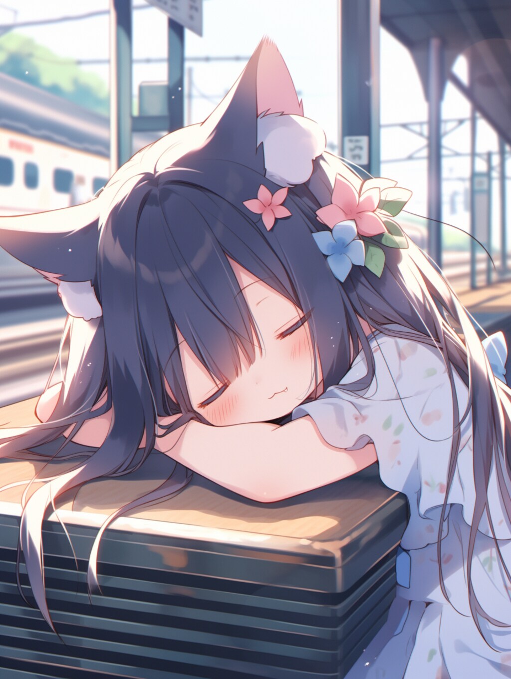 駅のヌシはあさねぼう