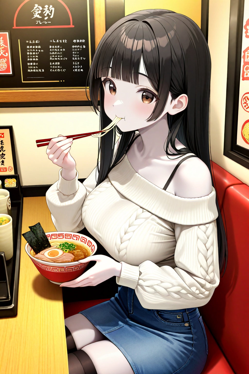 ラーメンとサキちゃん | の人気AIイラスト・グラビア
