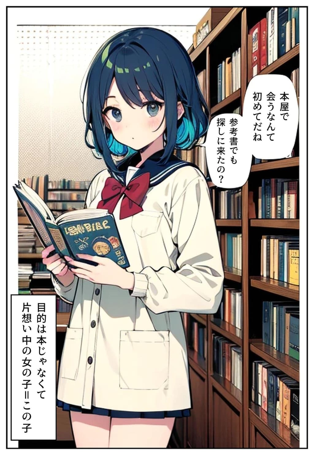 学校帰りの本屋にて