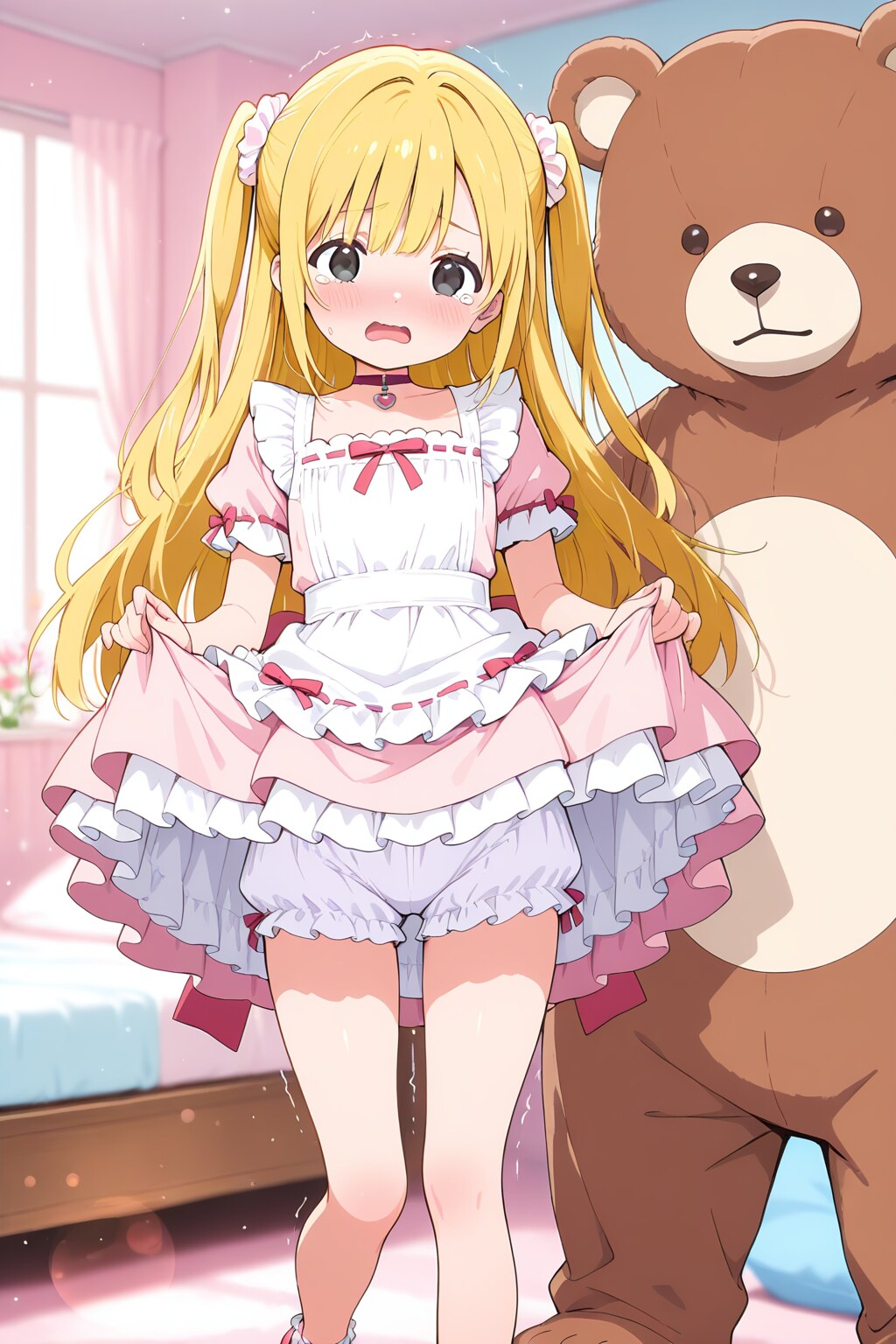 スカートを上げるクマ🐻