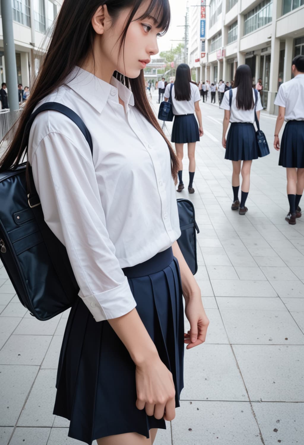 制服の下を想像すると