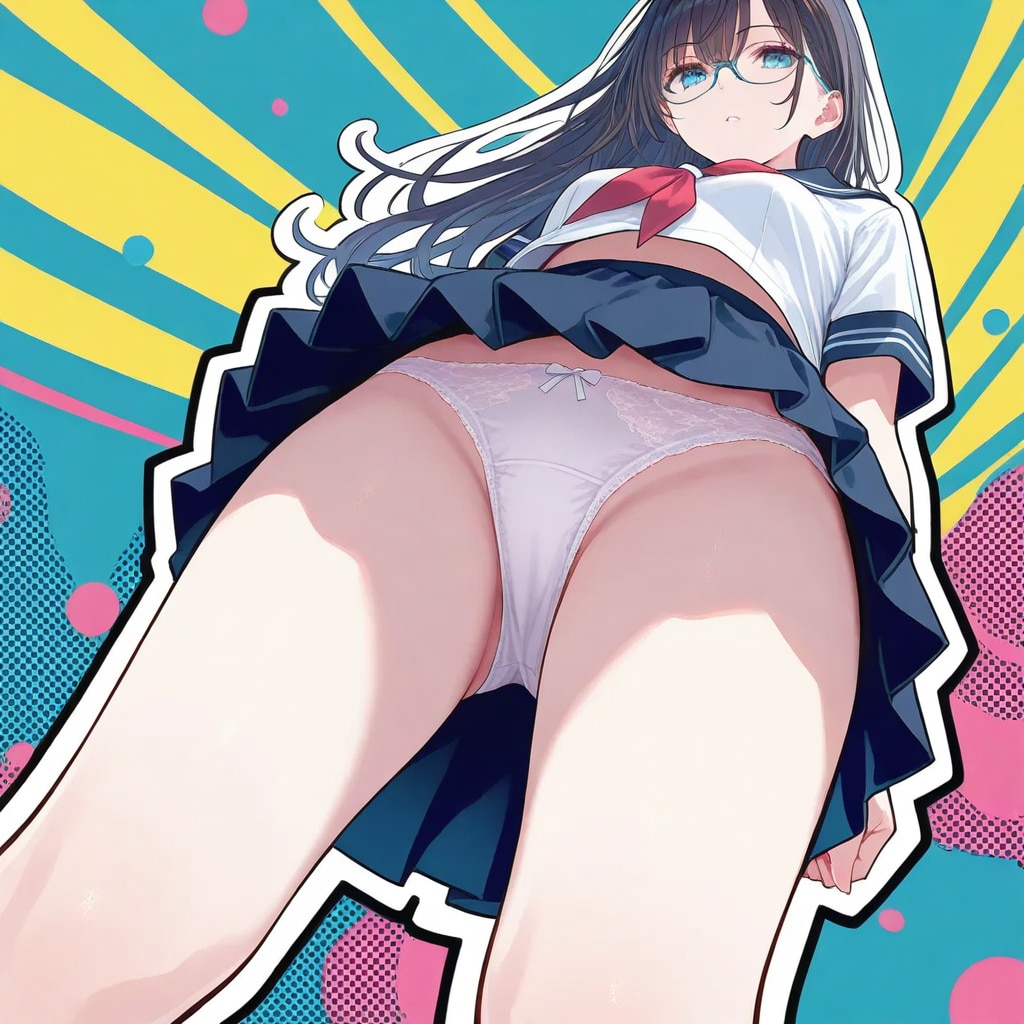 ローアングルで画風テスト