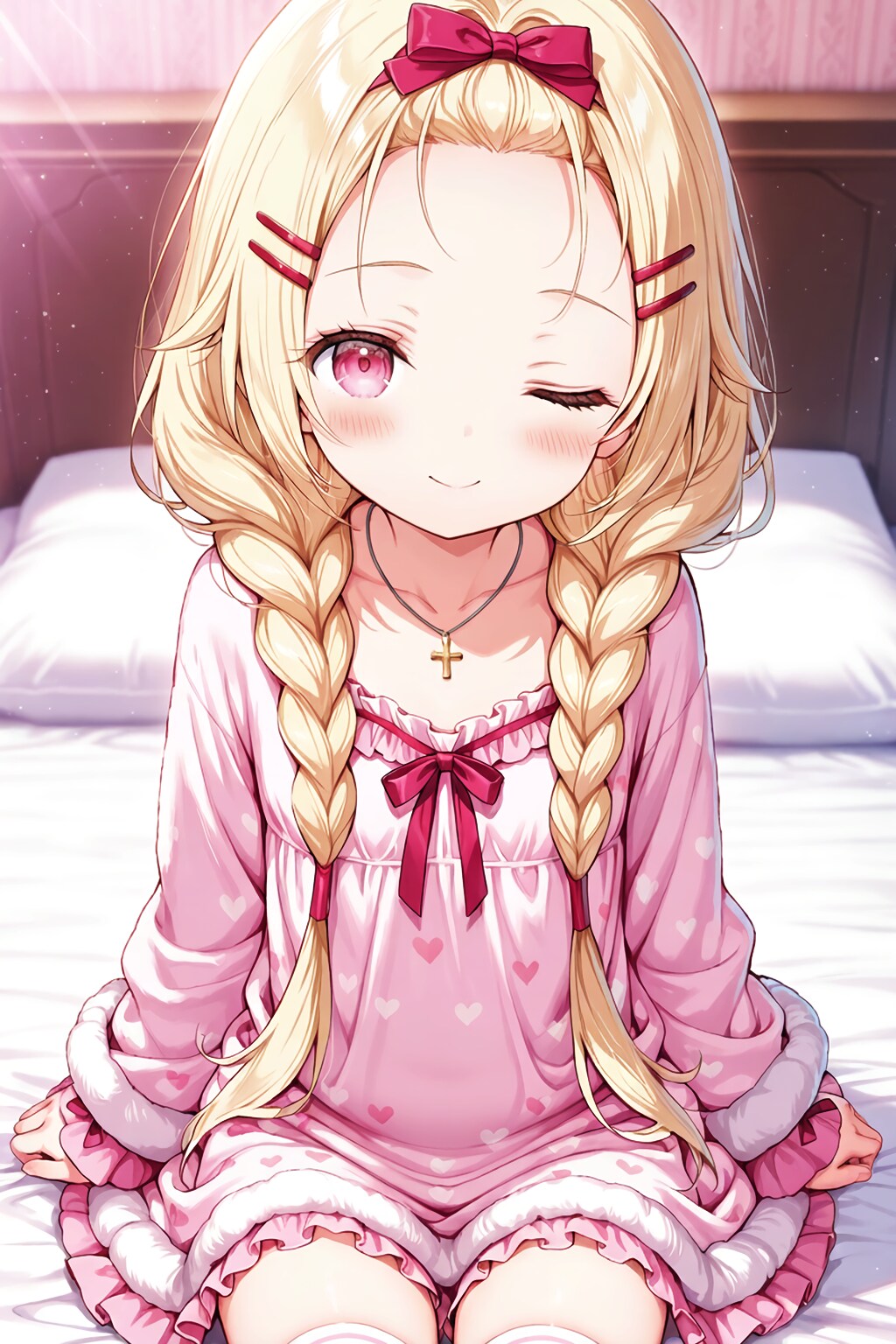 朝陽に照らされて