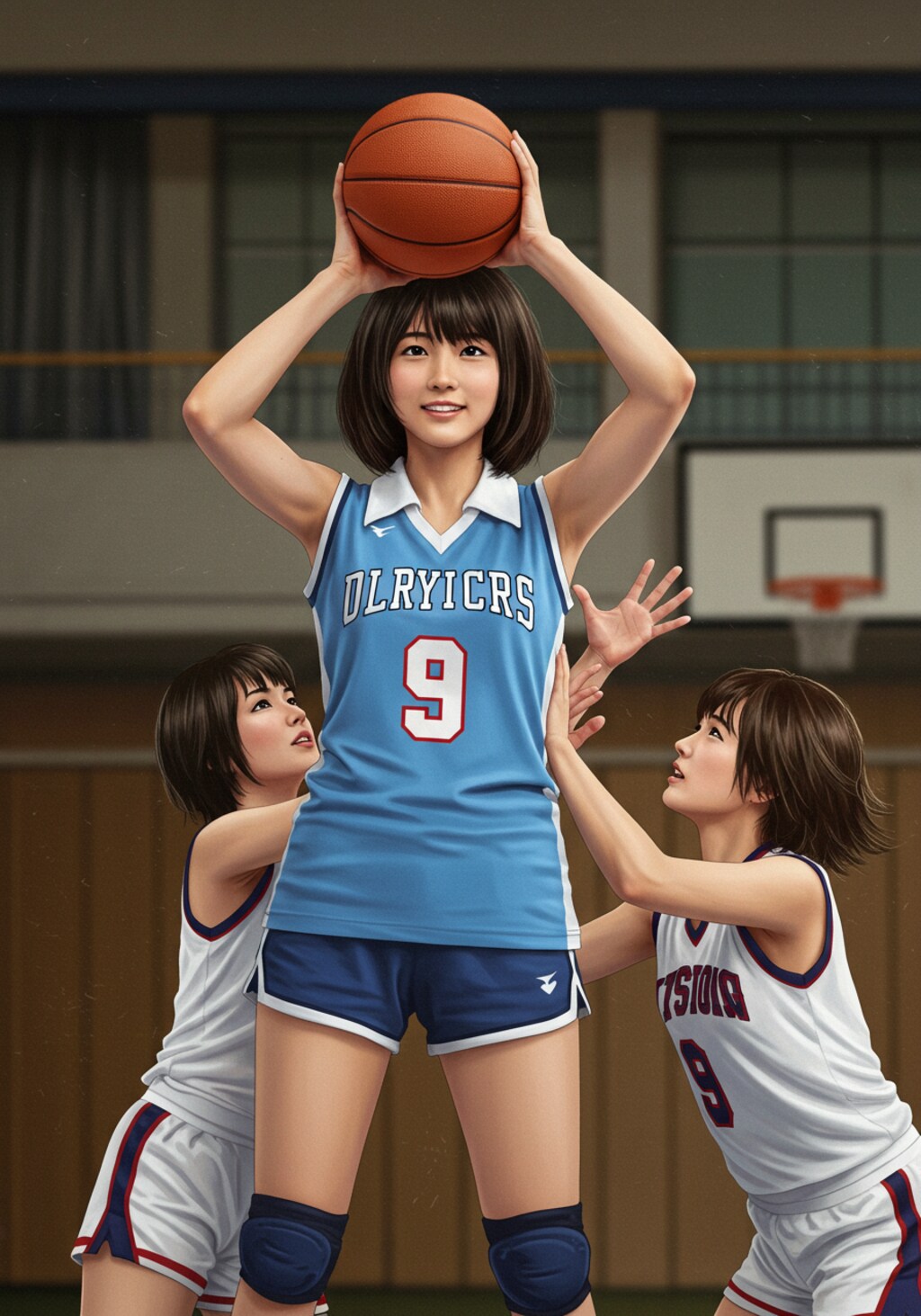 女バスのジャンプシュート303