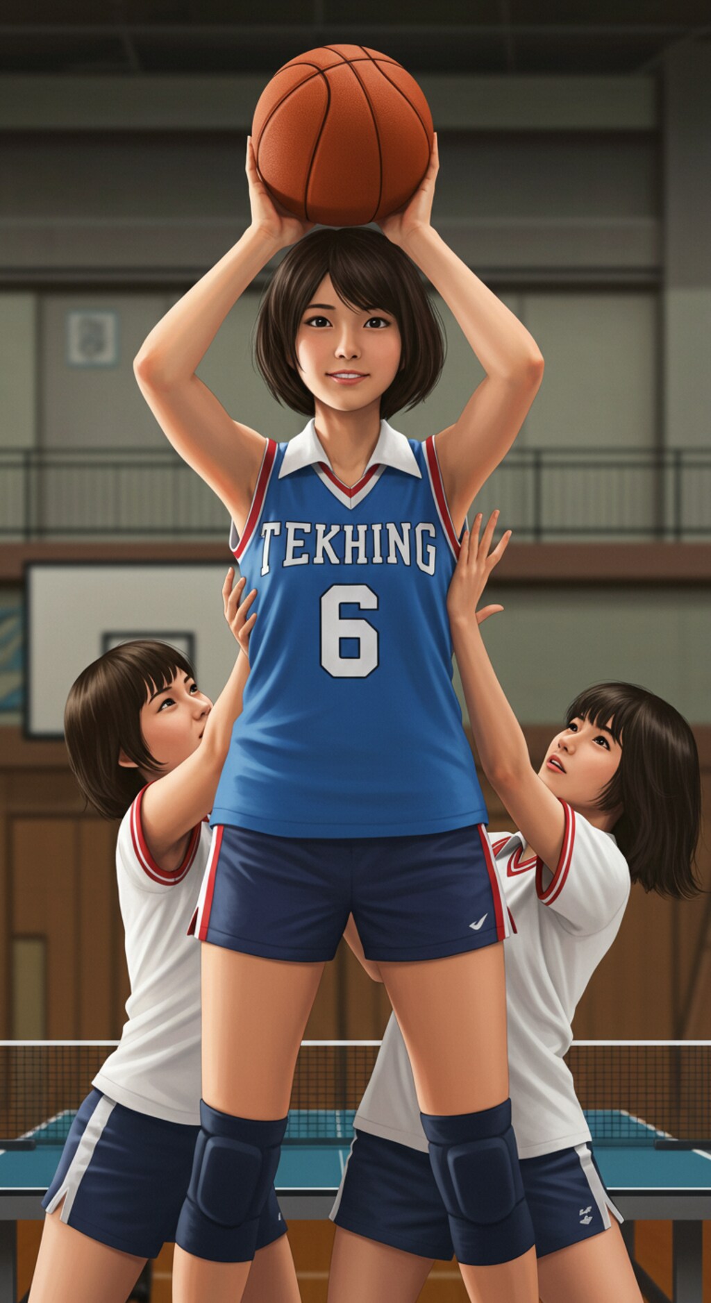 女バスのジャンプシュート303