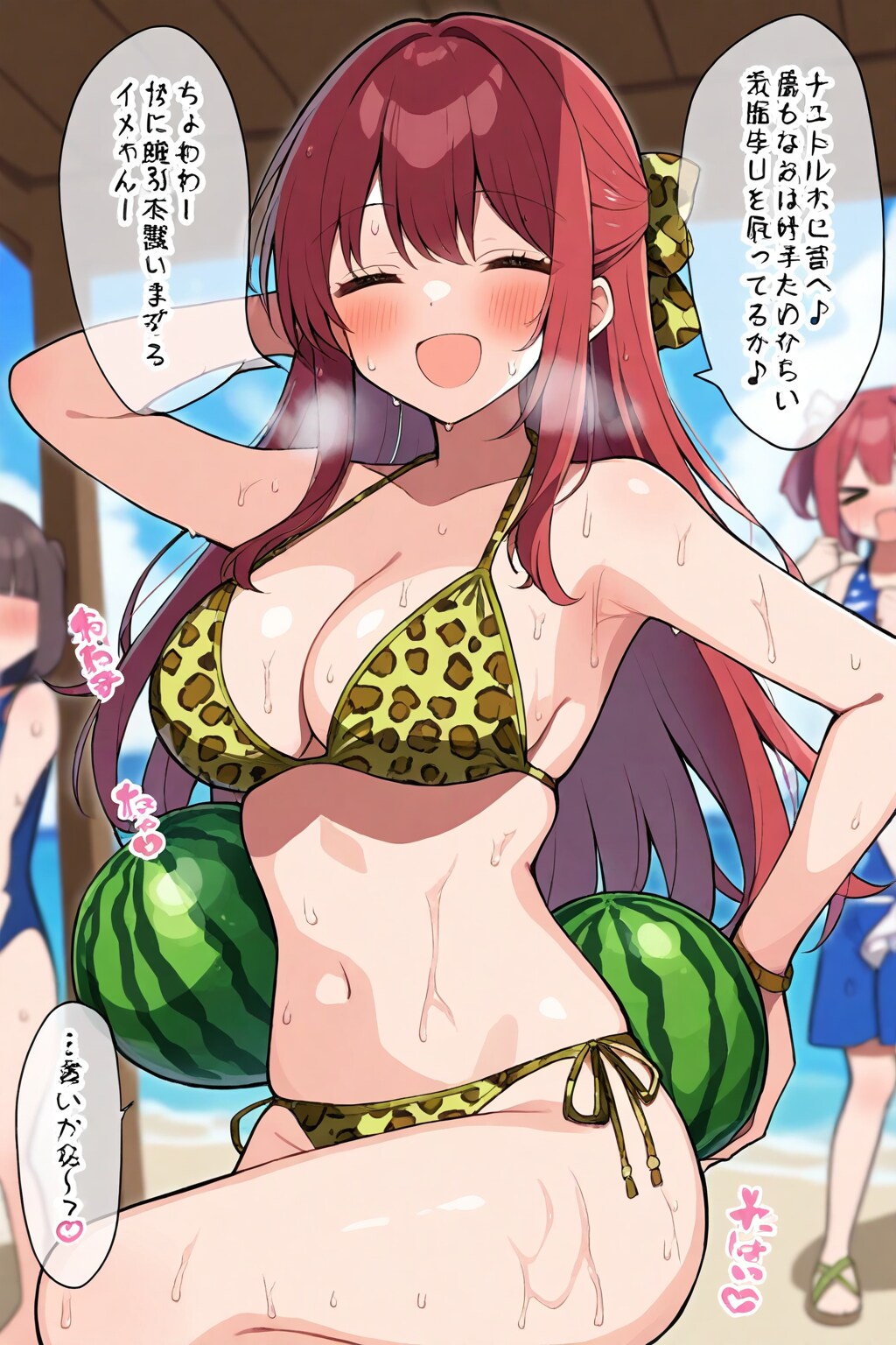 水着の赤髪ちゃん