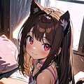見上げてくるねこむすめ 2枚目