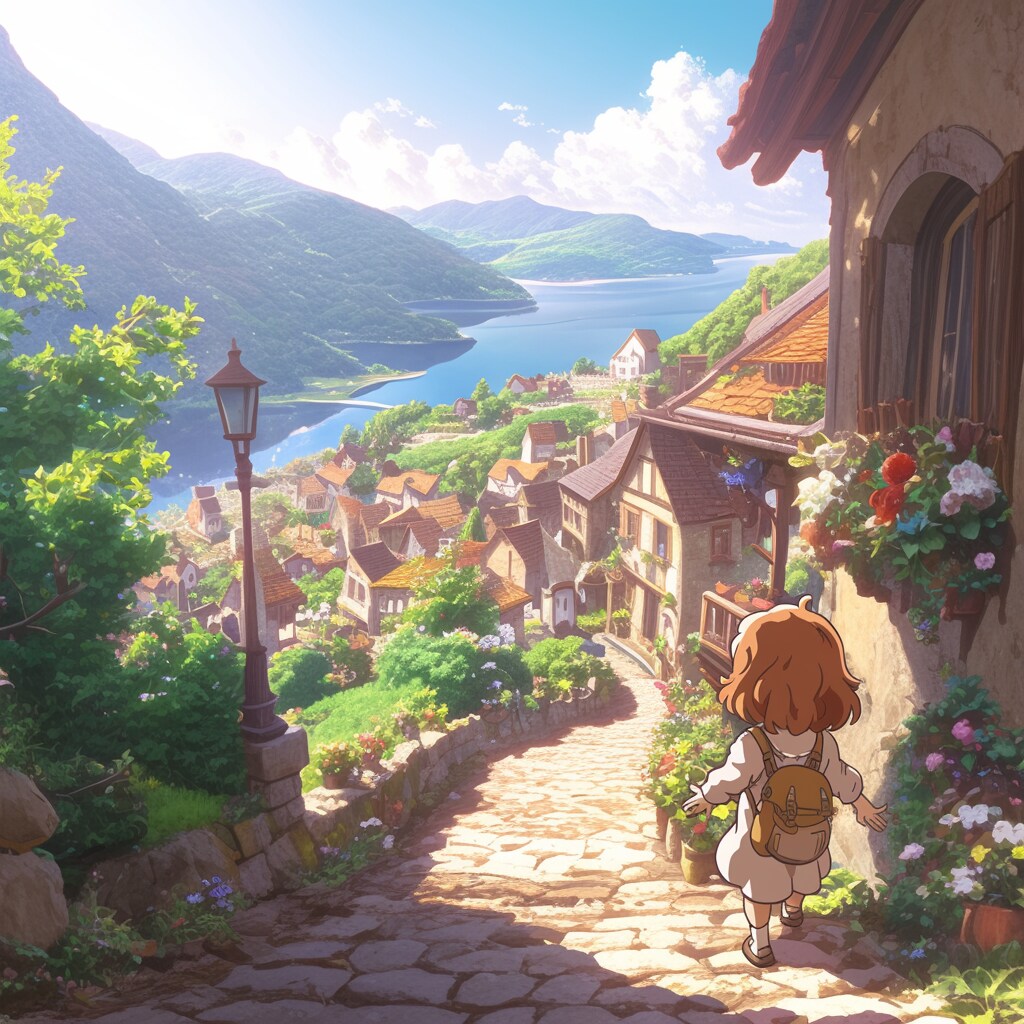 イタリアの街と女の子 Italian Towns and Girls