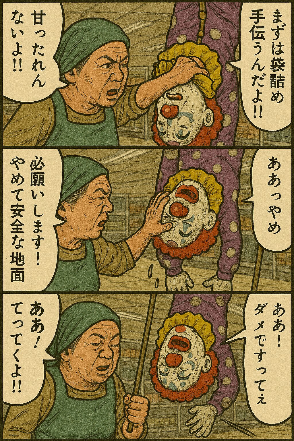 逆さ吊り客の対処法