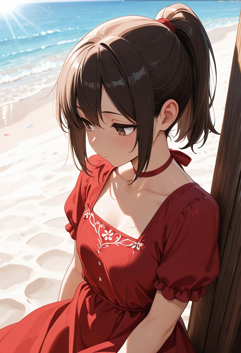 海辺の横顔