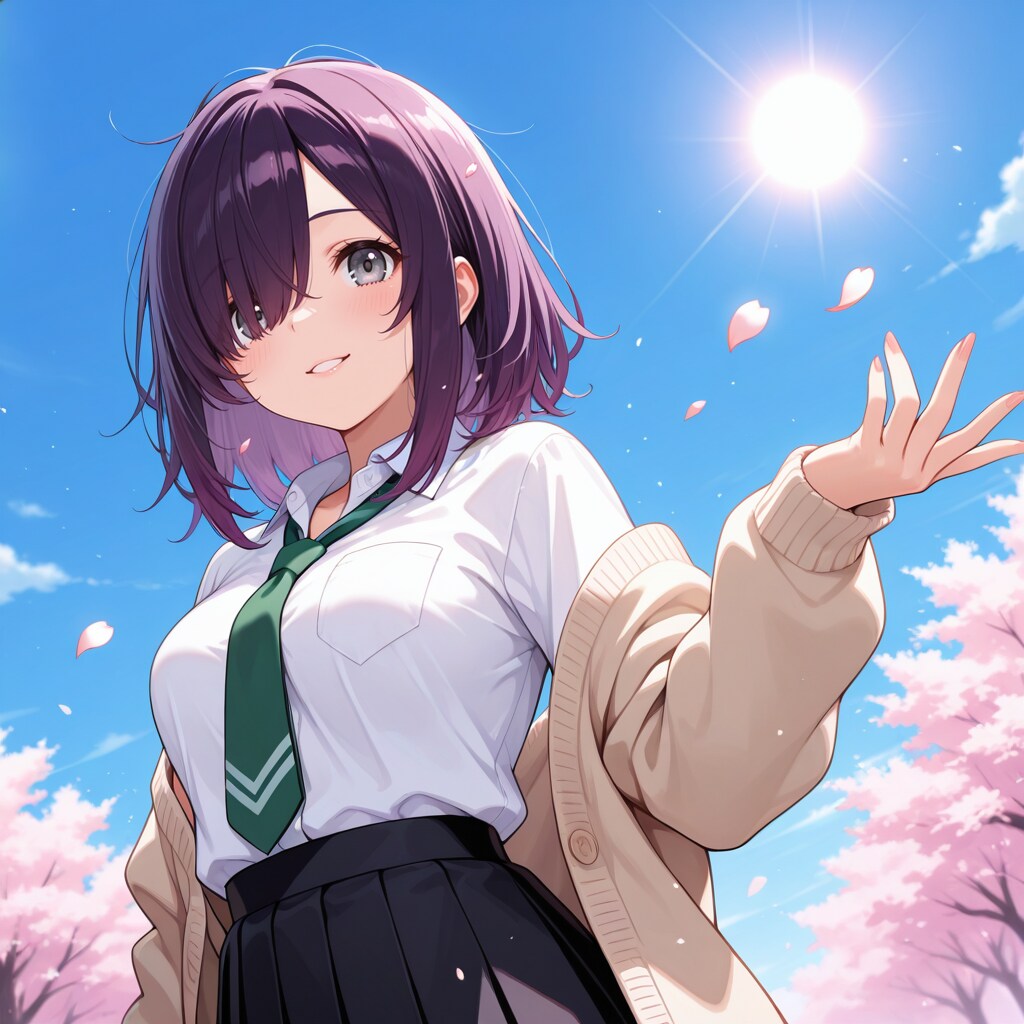 青空と桃色の花びらと | の人気AIイラスト・グラビア